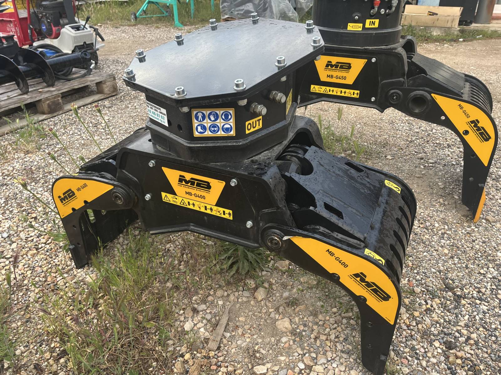 Pince de tri MB G400 pour pelle 3 à 4.5 Tonnes