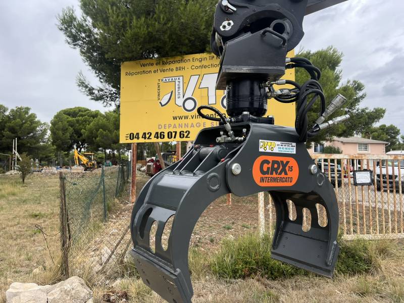 Pinces de Tri pour mini pelle 2,5 à 4 Tonnes AVEC ROTATOR